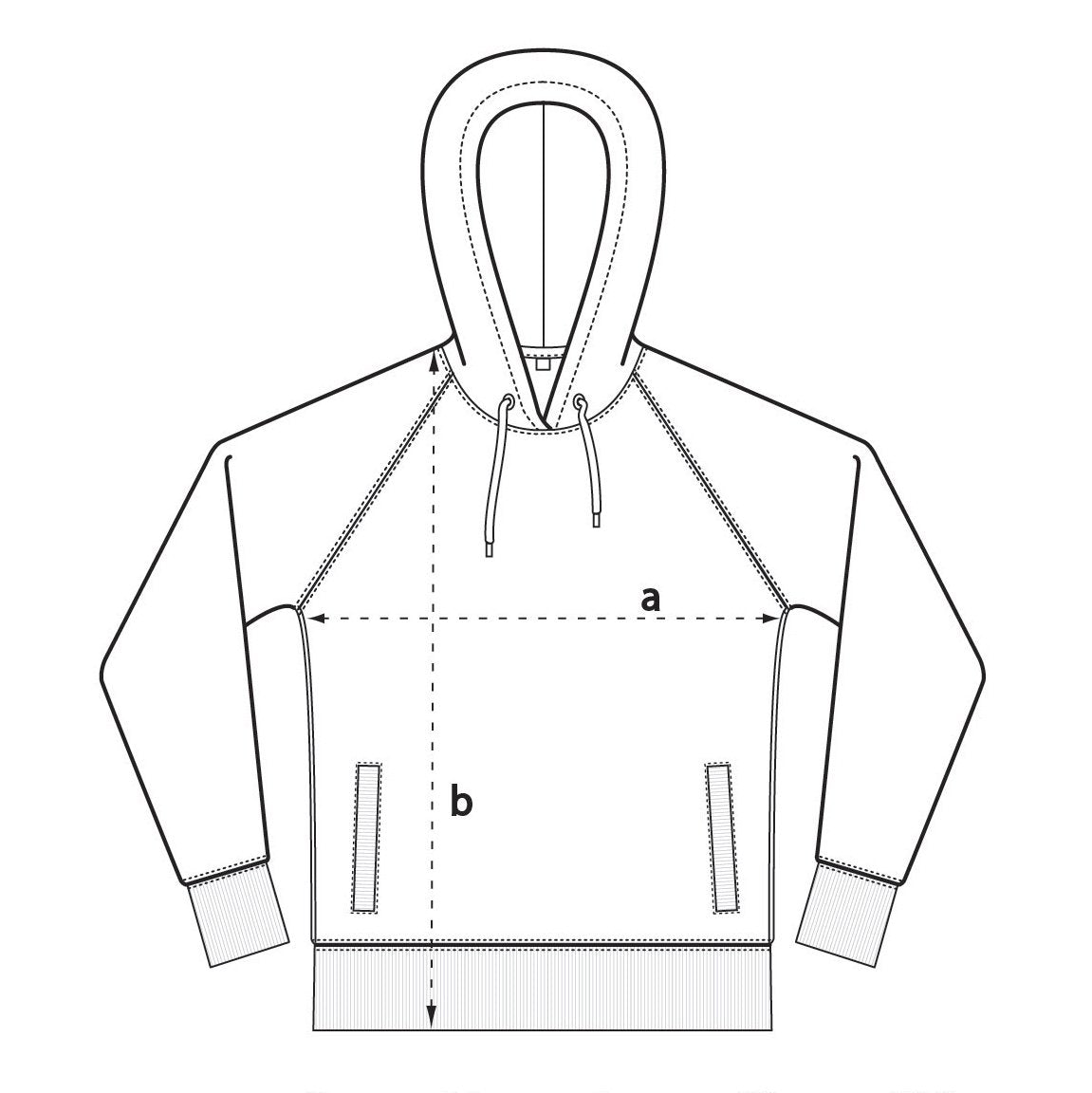 FLIRT - Classic heavy unisex raglan pullover hoodie with side pockets - BLOW London