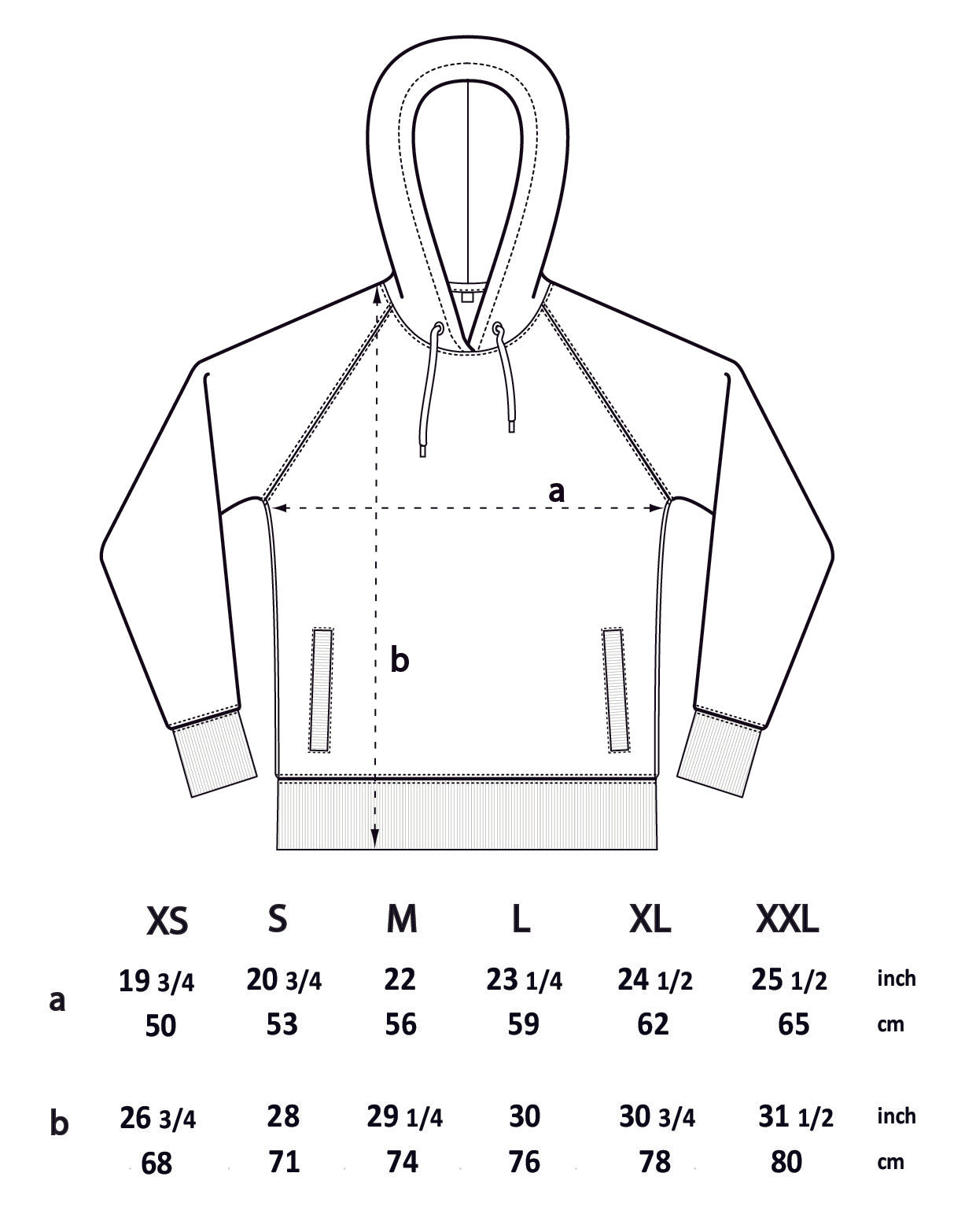 LOBO - Classic heavy unisex raglan pullover hoodie with side pockets