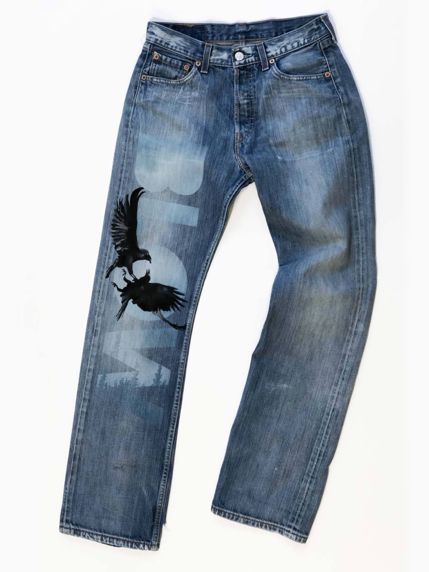 THE BLOW - Upcycled blue denim jeans - BLOW London