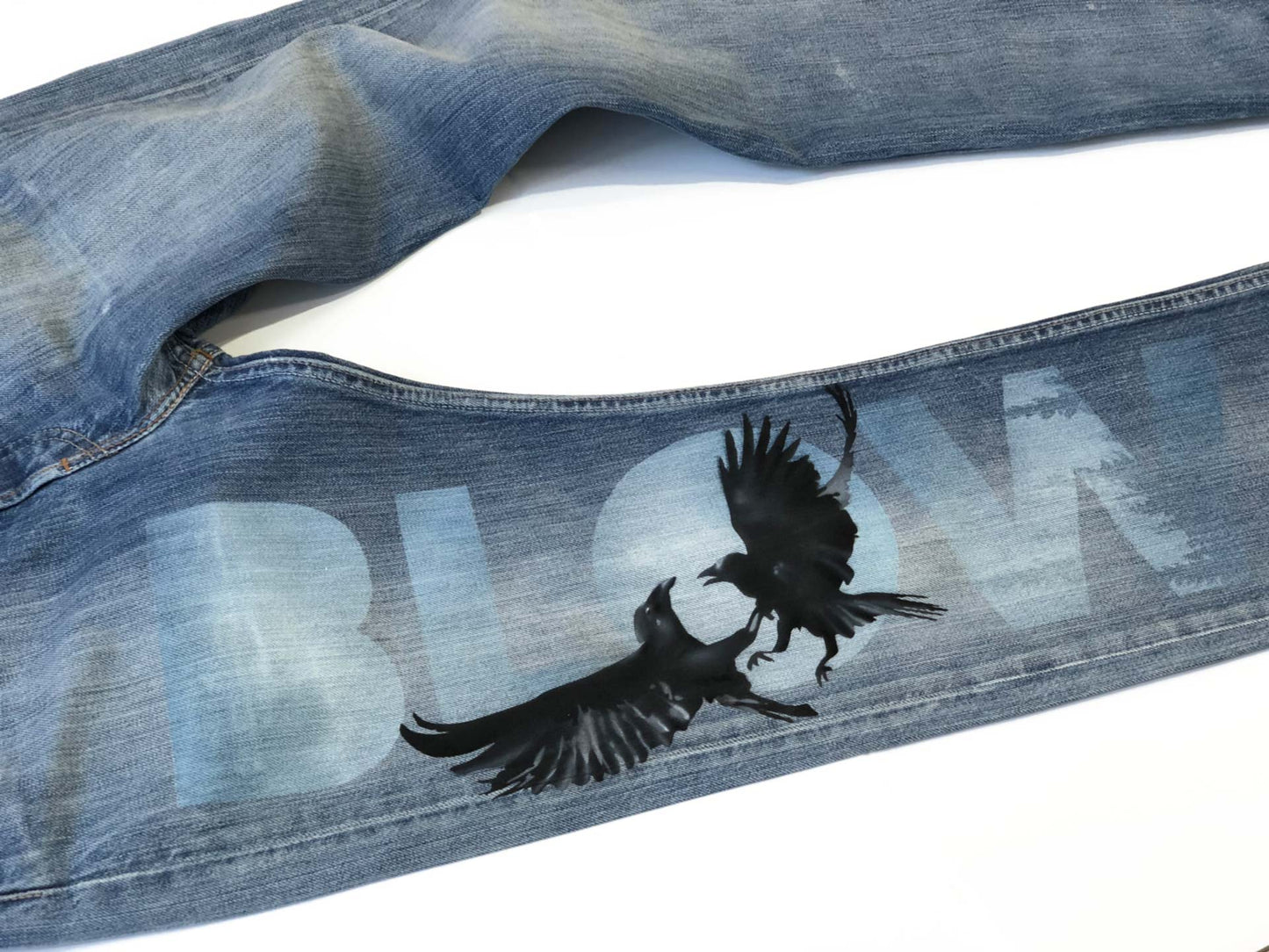 THE BLOW - Upcycled blue denim jeans - BLOW London