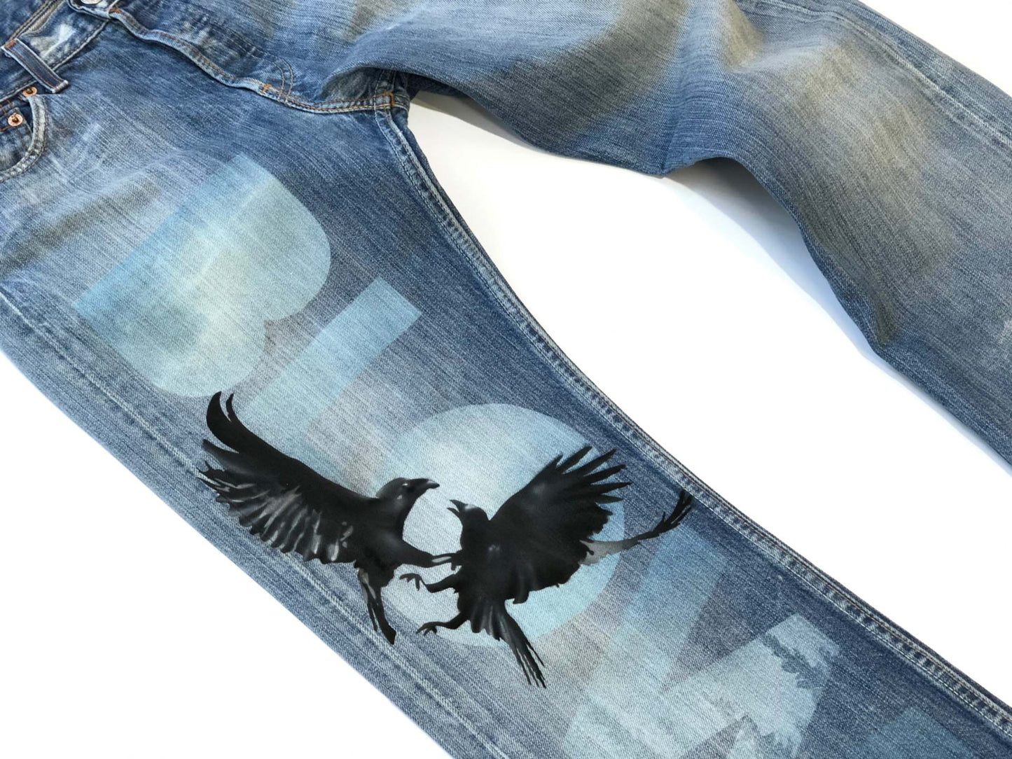 THE BLOW - Upcycled blue denim jeans - BLOW London
