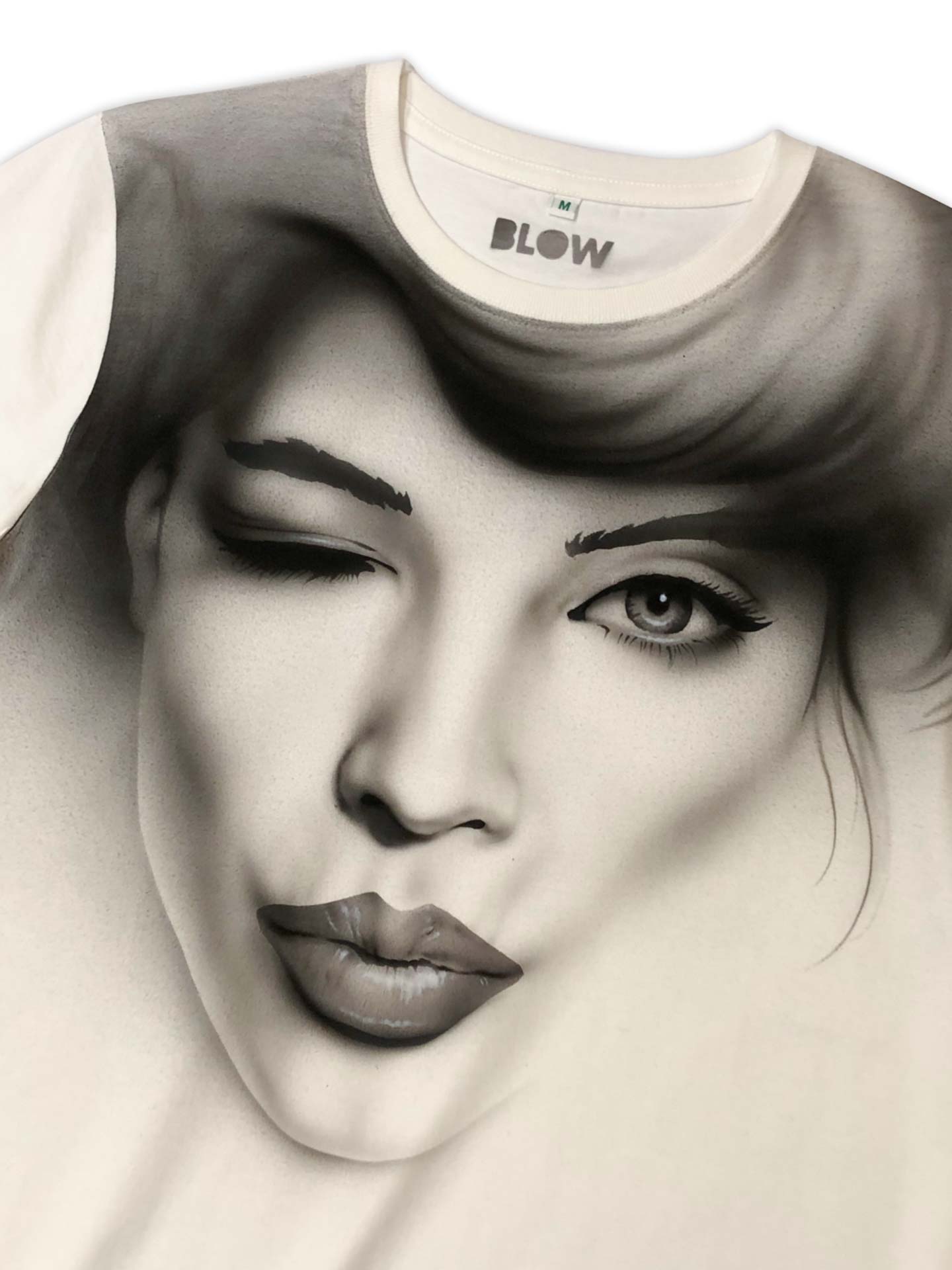 SHE WINKED (black&white) - Unisex premium short sleeve t-shirt - BLOW London
