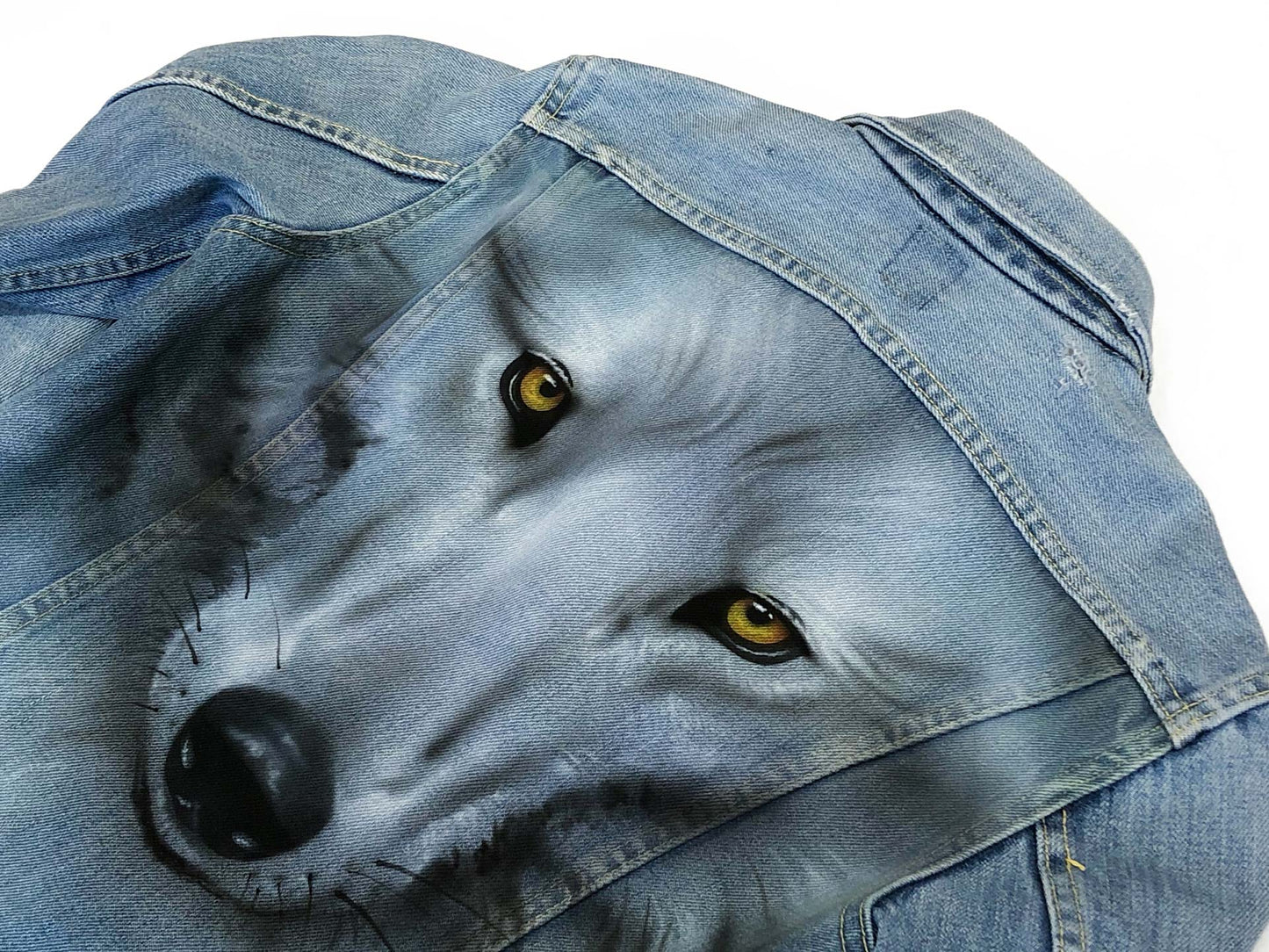 LOBO - Upcycled women's blue denim jacket - BLOW London