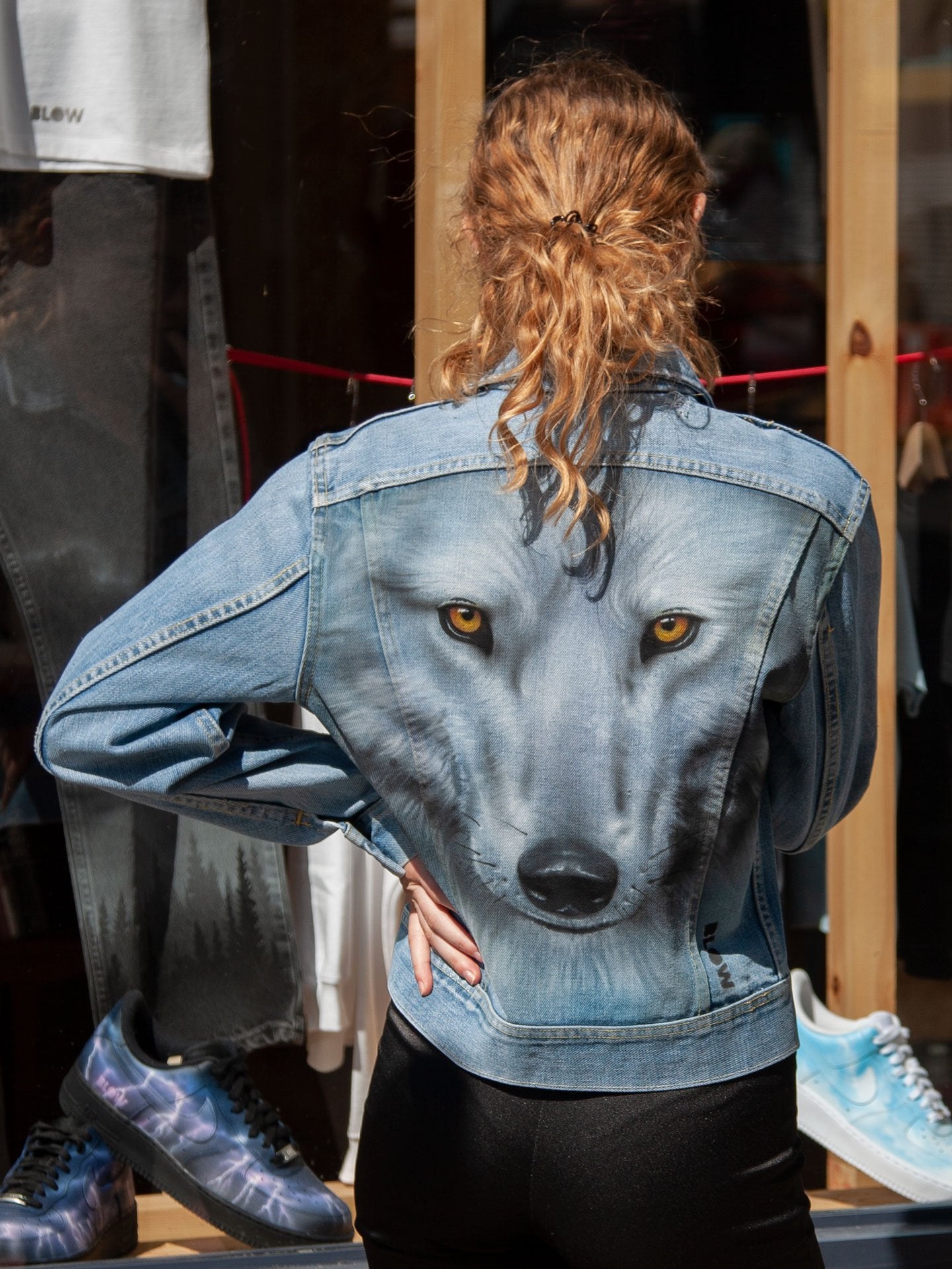 LOBO - Upcycled women's blue denim jacket - BLOW London