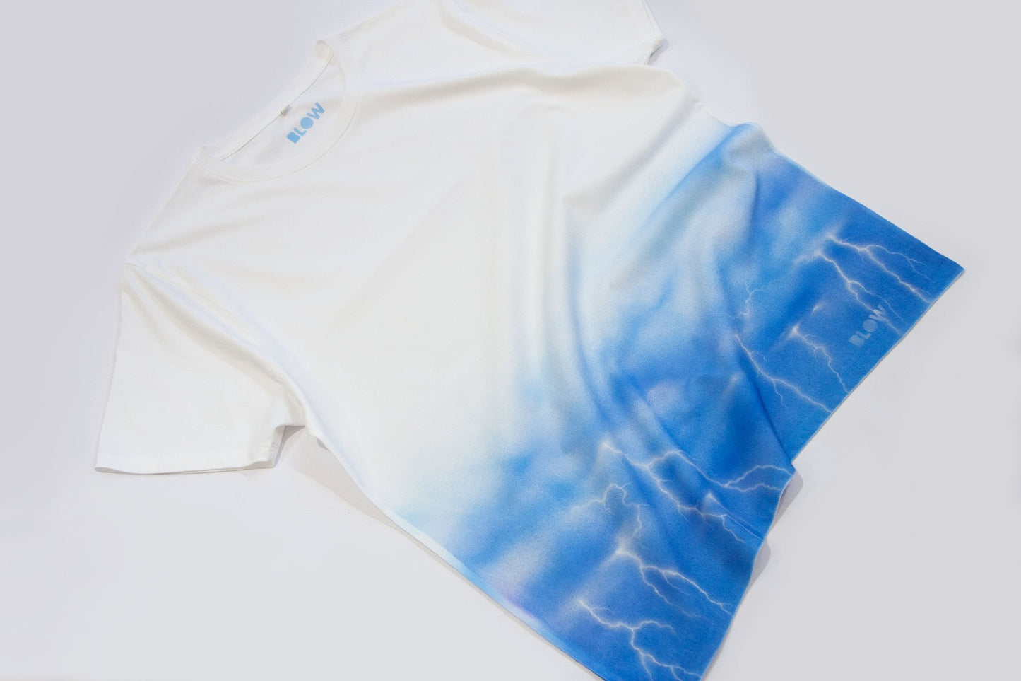 ELECTRIC STORM (White) - Unisex premium short sleeve t-shirt - BLOW London