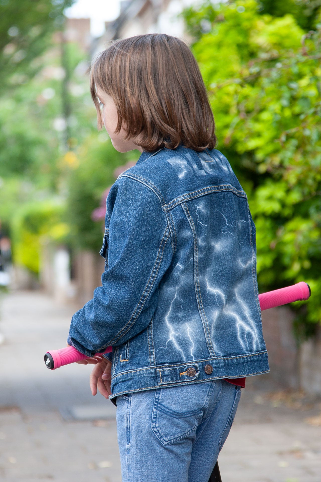 LIGHTNING STORM - Personalised kids Levi's trucker jacket