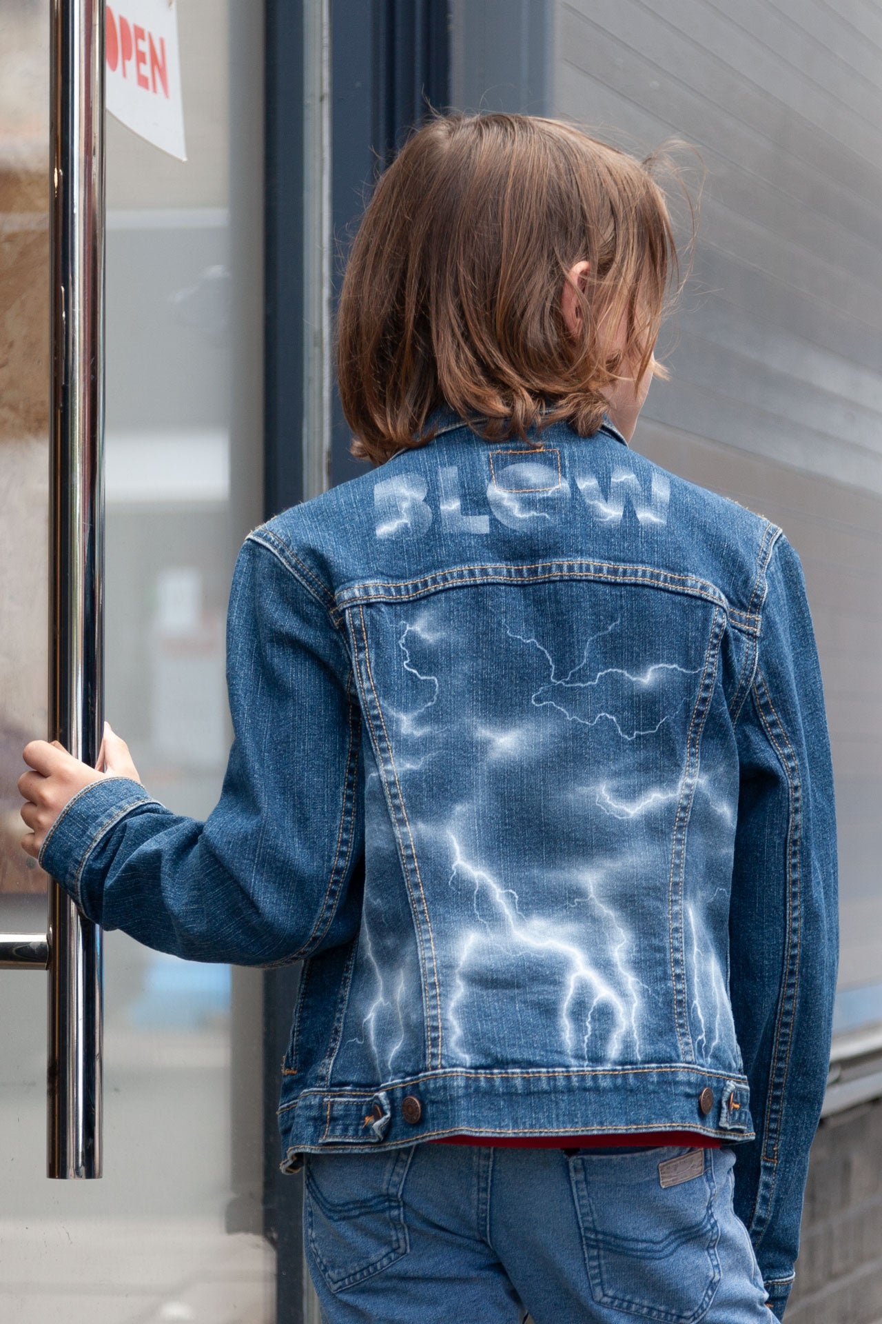 LIGHTNING STORM - Personalised kids Levi's trucker jacket