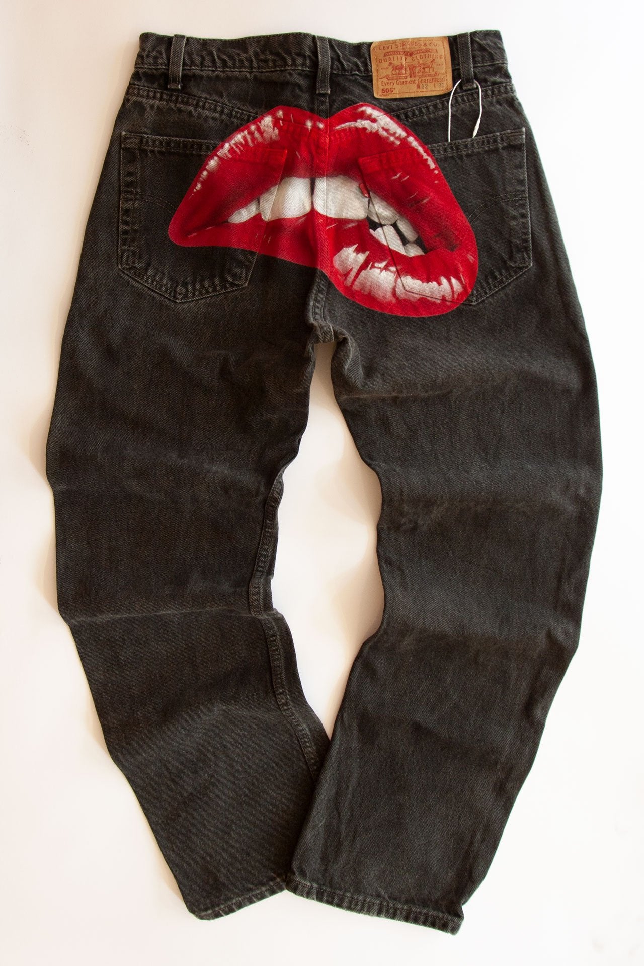 FLIRT - Upcycled black denim jeans - BLOW London