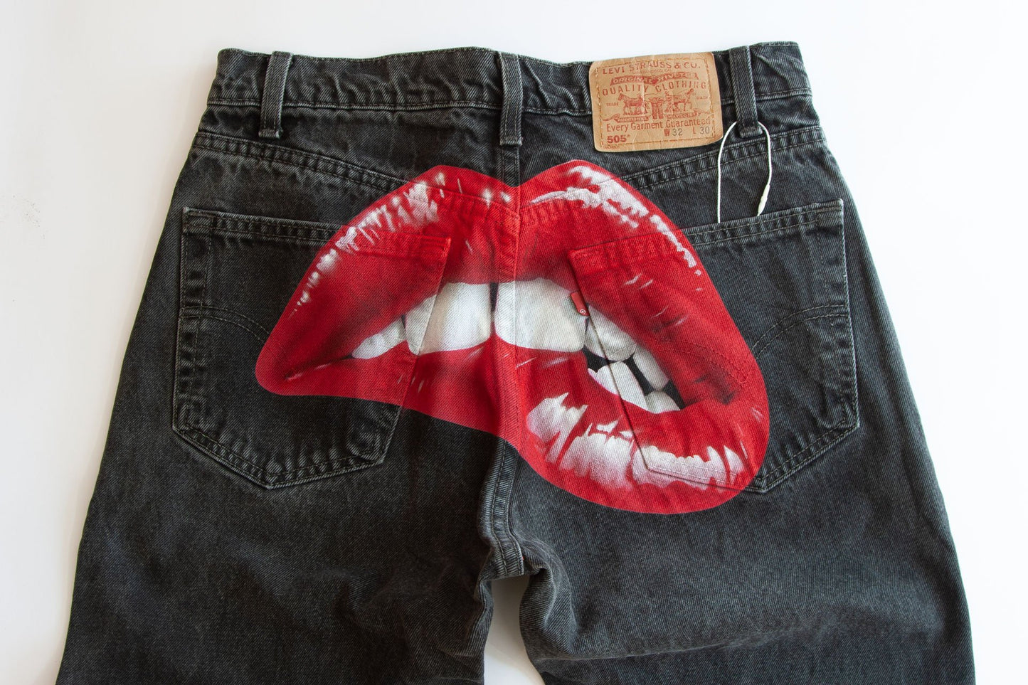 FLIRT - Upcycled black denim jeans - BLOW London