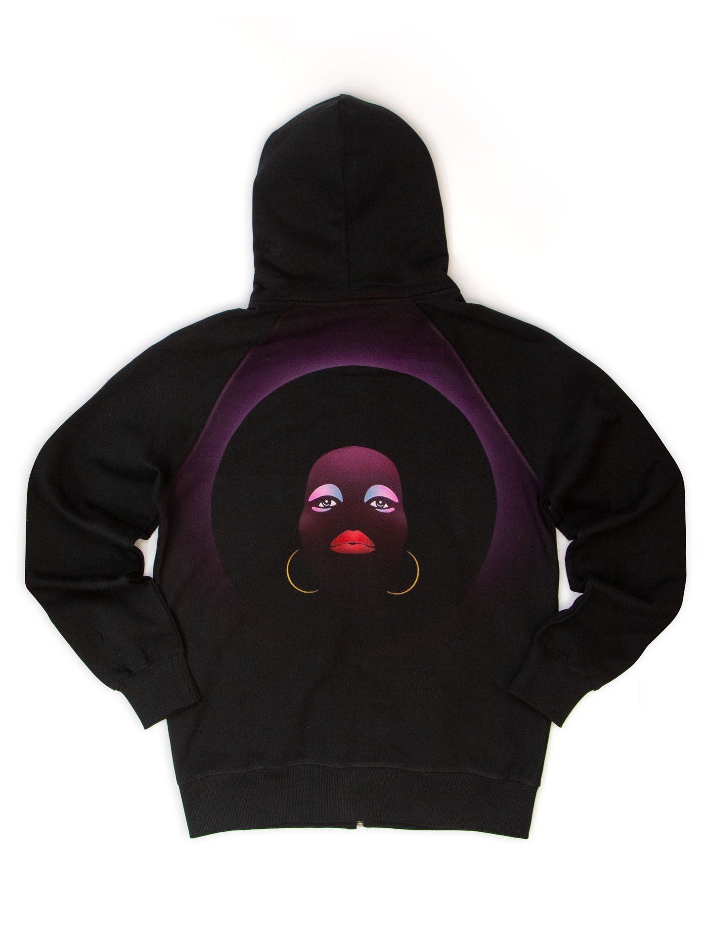 NIGHT DIVA - Classic heavy unisex raglan zip-up hoodie with side pockets