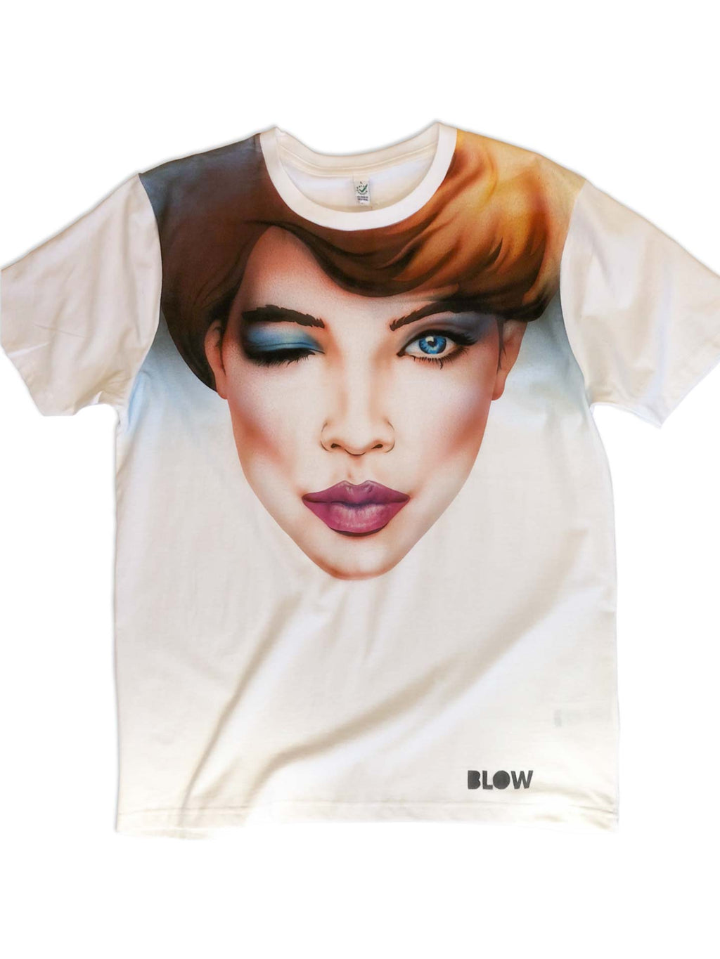 SHE WINKED (colour) - Unisex premium short sleeve t-shirt - BLOW London