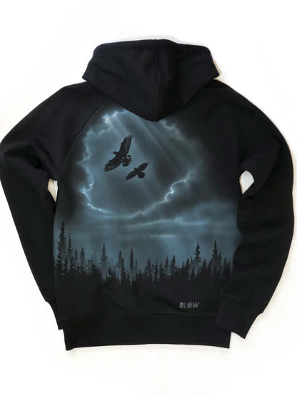 WINTER DAWN - Classic heavy unisex raglan pullover hoodie with side pockets - BLOW London