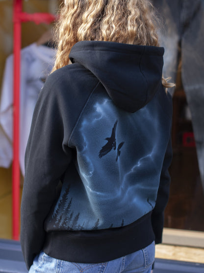 WINTER DAWN - Classic heavy unisex raglan pullover hoodie with side pockets - BLOW London