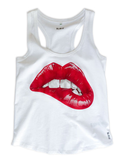 FLIRT (White) - Women's racerback vest - BLOW London