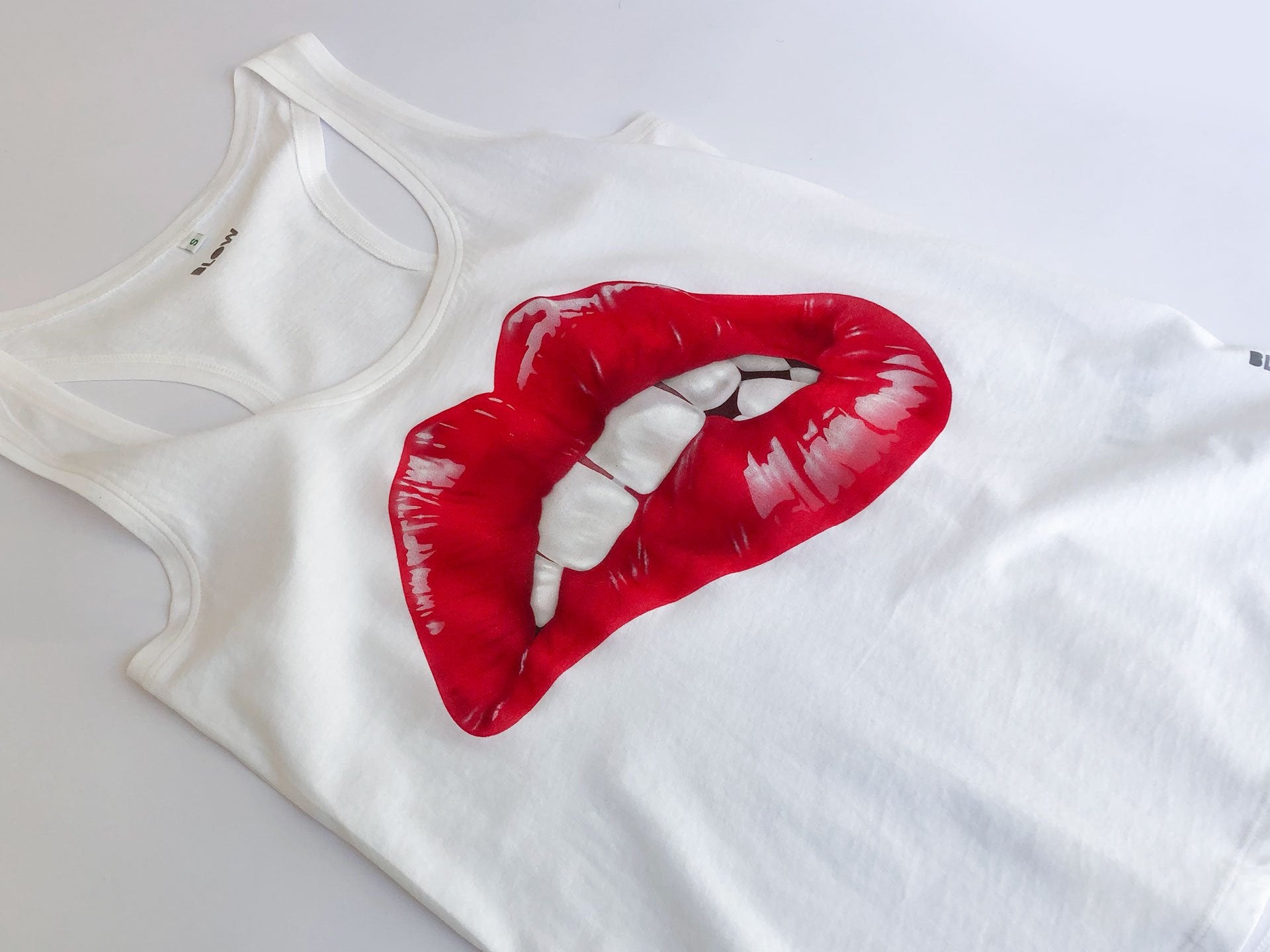 FLIRT (White) - Women's racerback vest - BLOW London