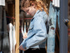 LOBO - Upcycled women's blue denim jacket - BLOW London