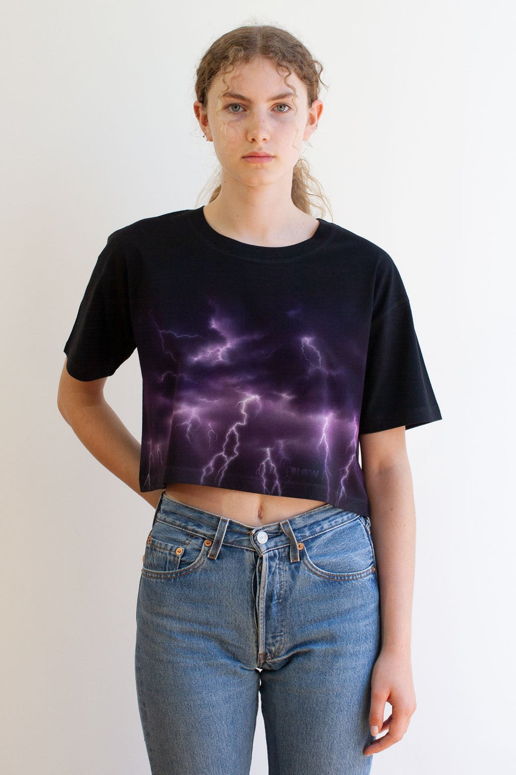 ELECTRIC STORM - Women's cropped loose fit t-shirt - BLOW London
