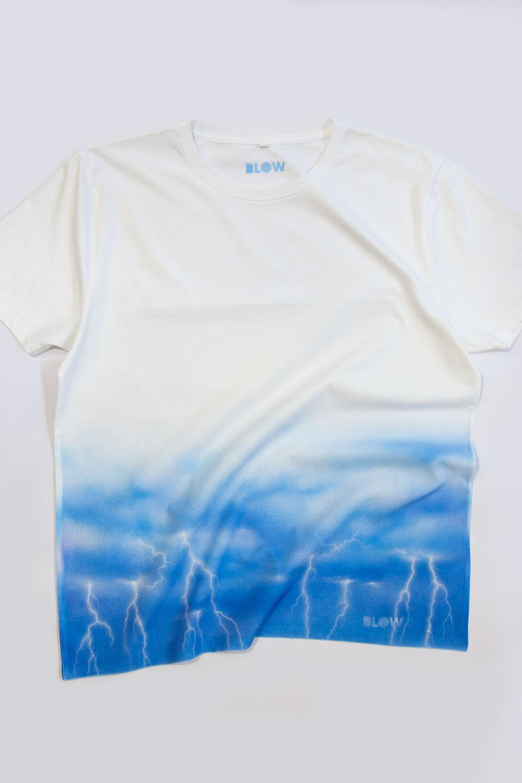ELECTRIC STORM (White) - Unisex premium short sleeve t-shirt - BLOW London