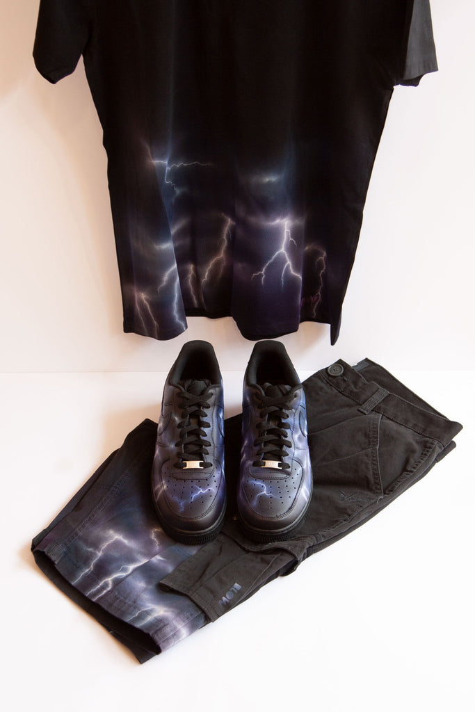 LIGHTNING STORM SET - T-Shirt, Shorts and Nike Air Force Ones