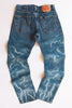 ELECTRIC STORM - Upcycled blue denim jeans - BLOW London