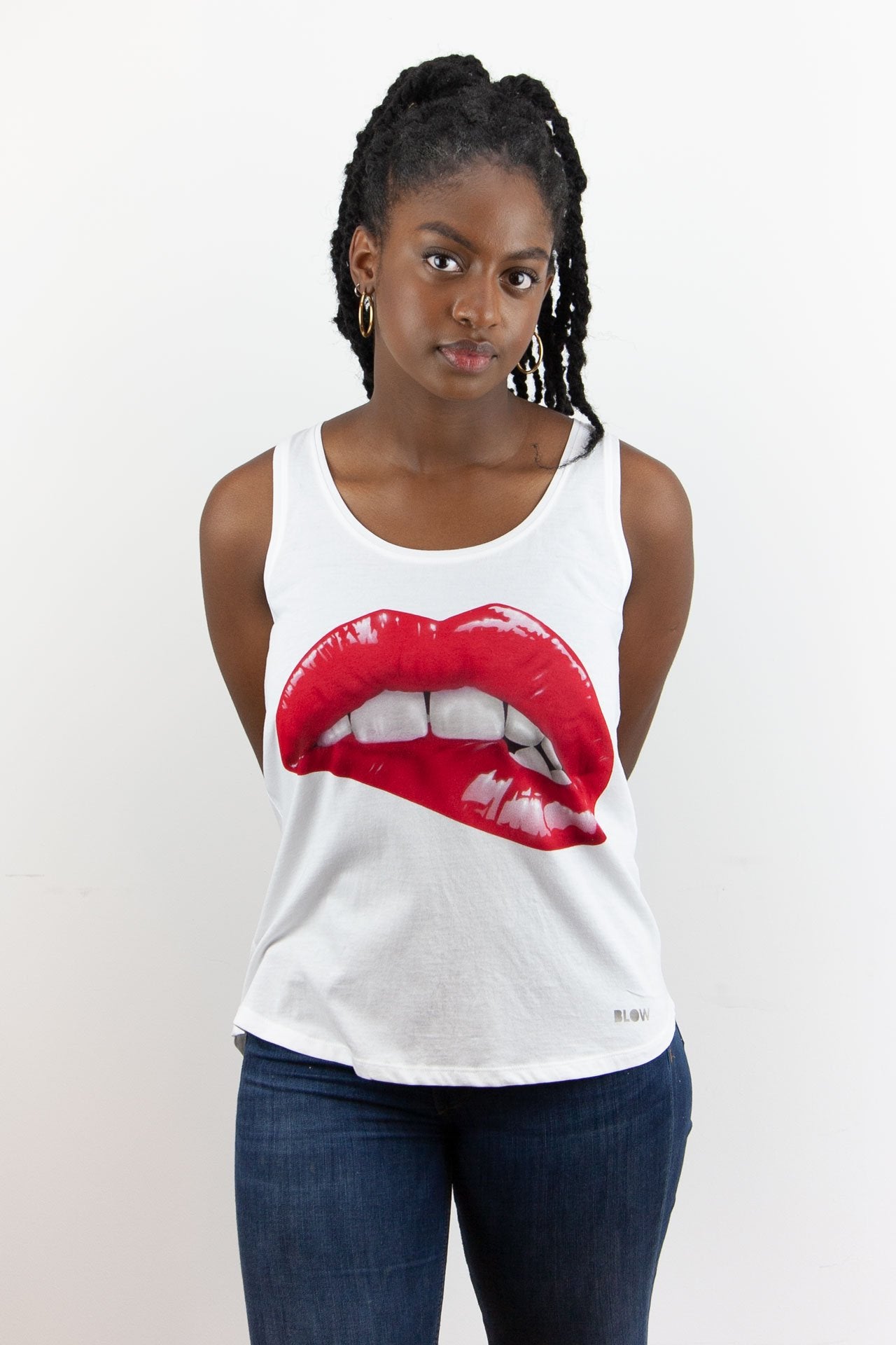 FLIRT (White) - Women's racerback vest - BLOW London