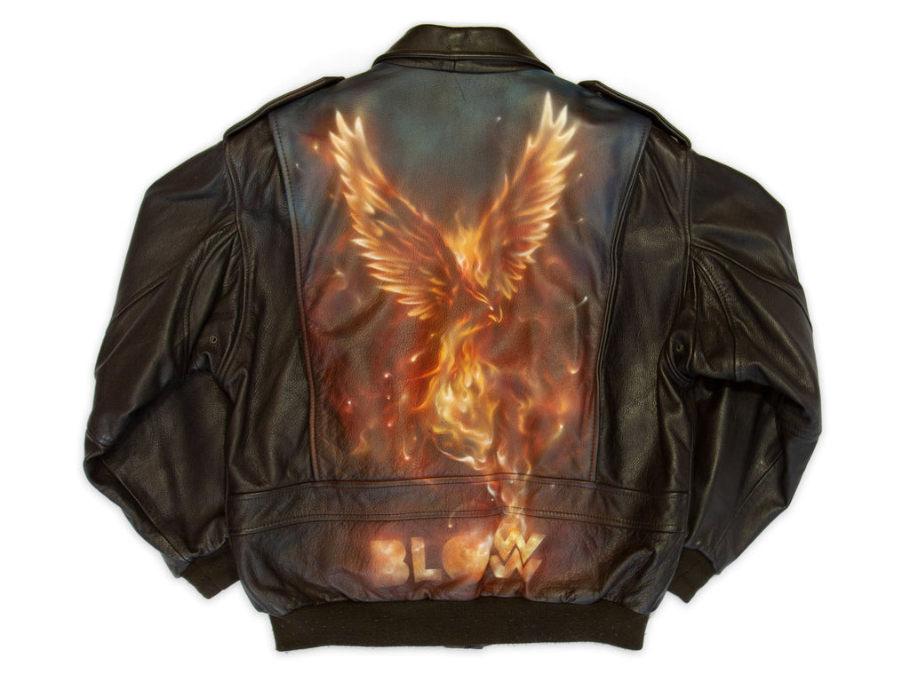 PHOENIX - Upcycled mens leather jacket