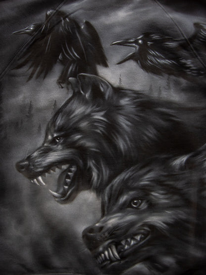 NORSE VIKING WOLVES - 360° hoodie customisation.