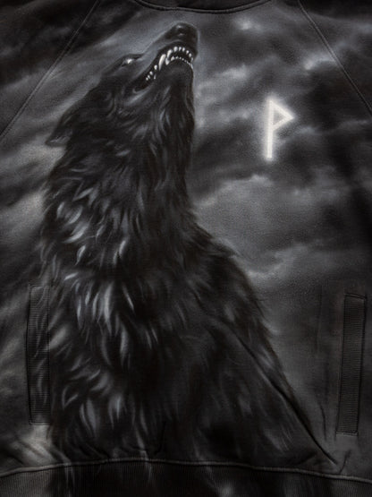 NORSE VIKING WOLVES - 360° hoodie customisation.